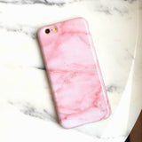 New Wine Red Pink Marble Case For iPhone