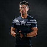 Superhero Captain America Compression Tshirt